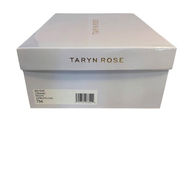 Taryn Rose Women's 7 Taupe Embroidered Slide Sandals With White Sole - Picture 9 of 9